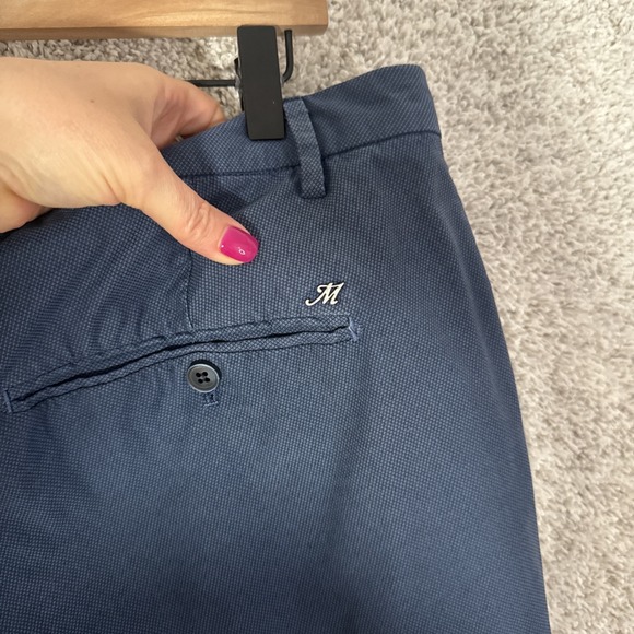 M Mason's London Bermuda Shorts 10" Mens 54 (US38) Blue Casual Flat Front - Picture 3 of 11